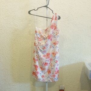 Molly Bracken Floral One-Shoulder Dress, Nwt Size Medium